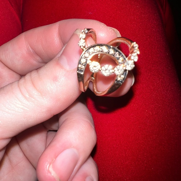 Le Vian chocolate and clear natural diamond ring in 14k rose gold size 6 - Picture 4 of 5